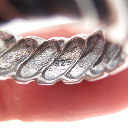 925 Sterling Silver Vintage Twisted Rope Band Oxidized Ring Size 6.5