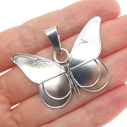 DANIELA 925 Sterling Silver Vintage Mexico Modernist Butterfly Pendant