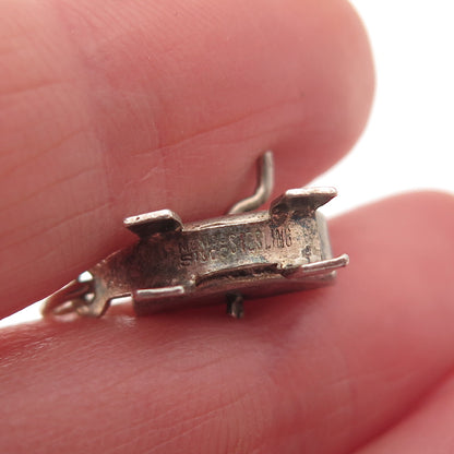 Silco 925 Sterling Silver Vintage Mexico Grinding Stone Wheel Mini Charm Pendant