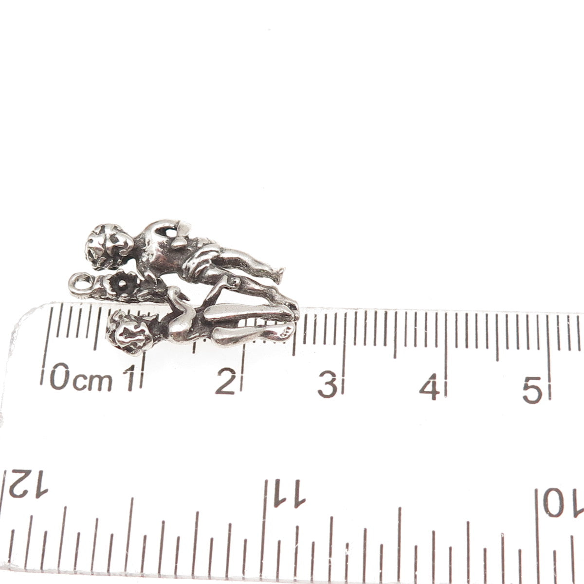 Shube 925 Sterling Silver Vintage Gemini Zodiac Sign Oxidized Charm Pendant