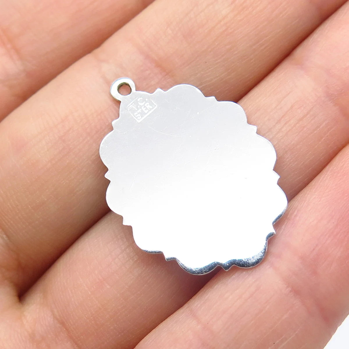 925 Sterling Silver Vintage "Holy Communion" Religious Pendant