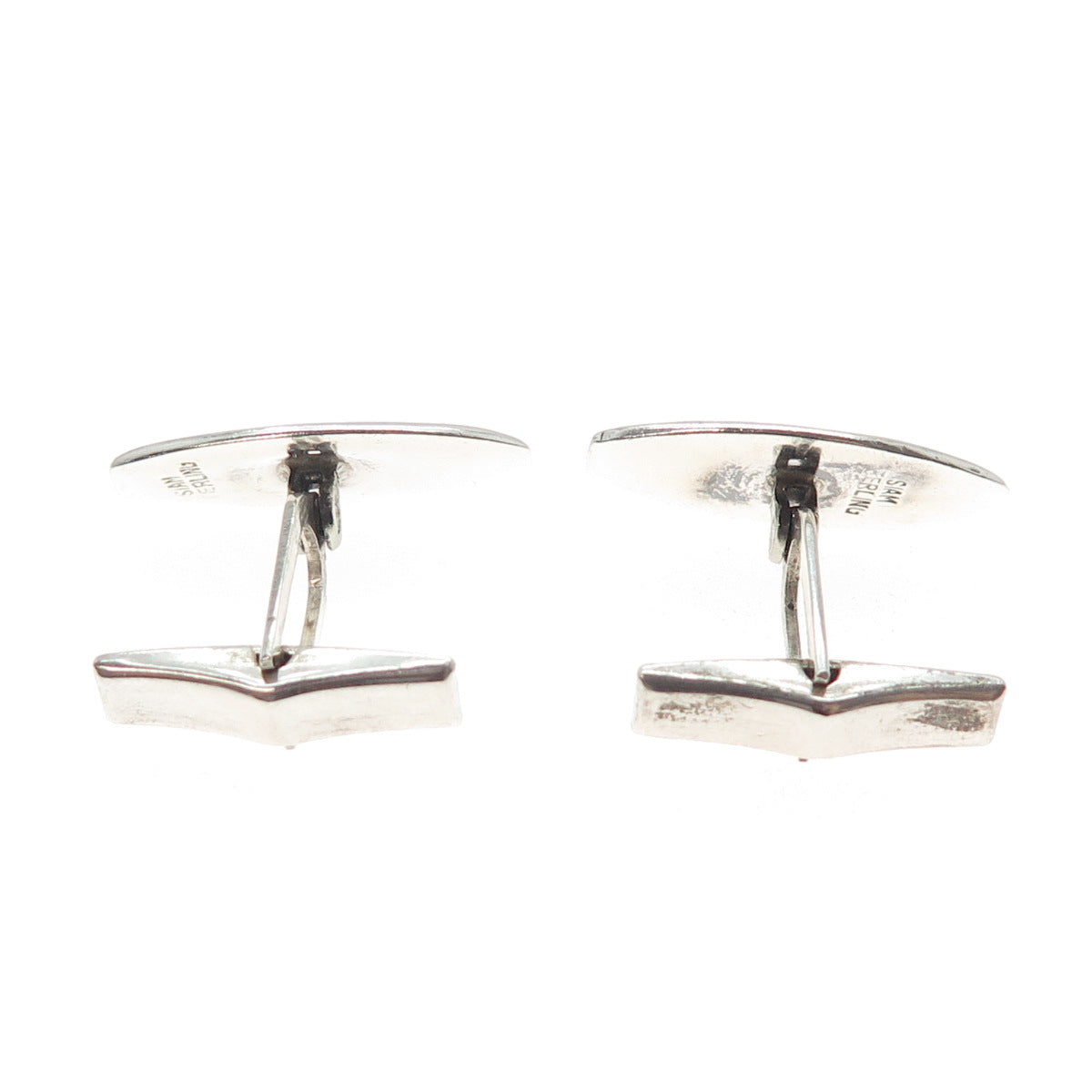 925 Sterling Silver Antique Siam Buddha Cufflinks