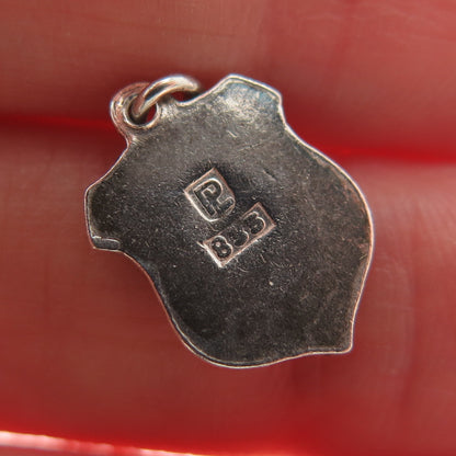 835 Silver Vintage PL Enamel Garmisch-Partenkirchen Coat of Arms Mini Pendant