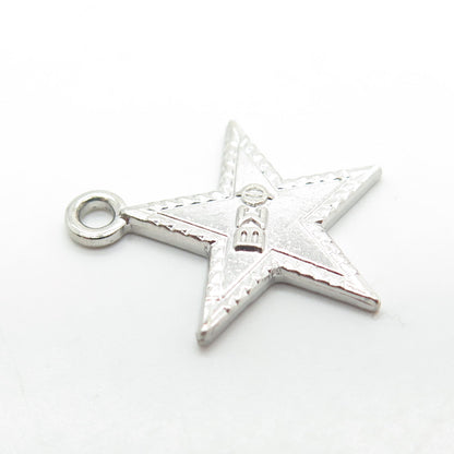 925 Sterling Silver Vintage Beta Sigma Phi Perfect Attendance Star Charm Pendant