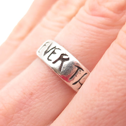 925 Sterling Vintage Ever the Best of Friends Eh Pip? David Lean Ring Size 7