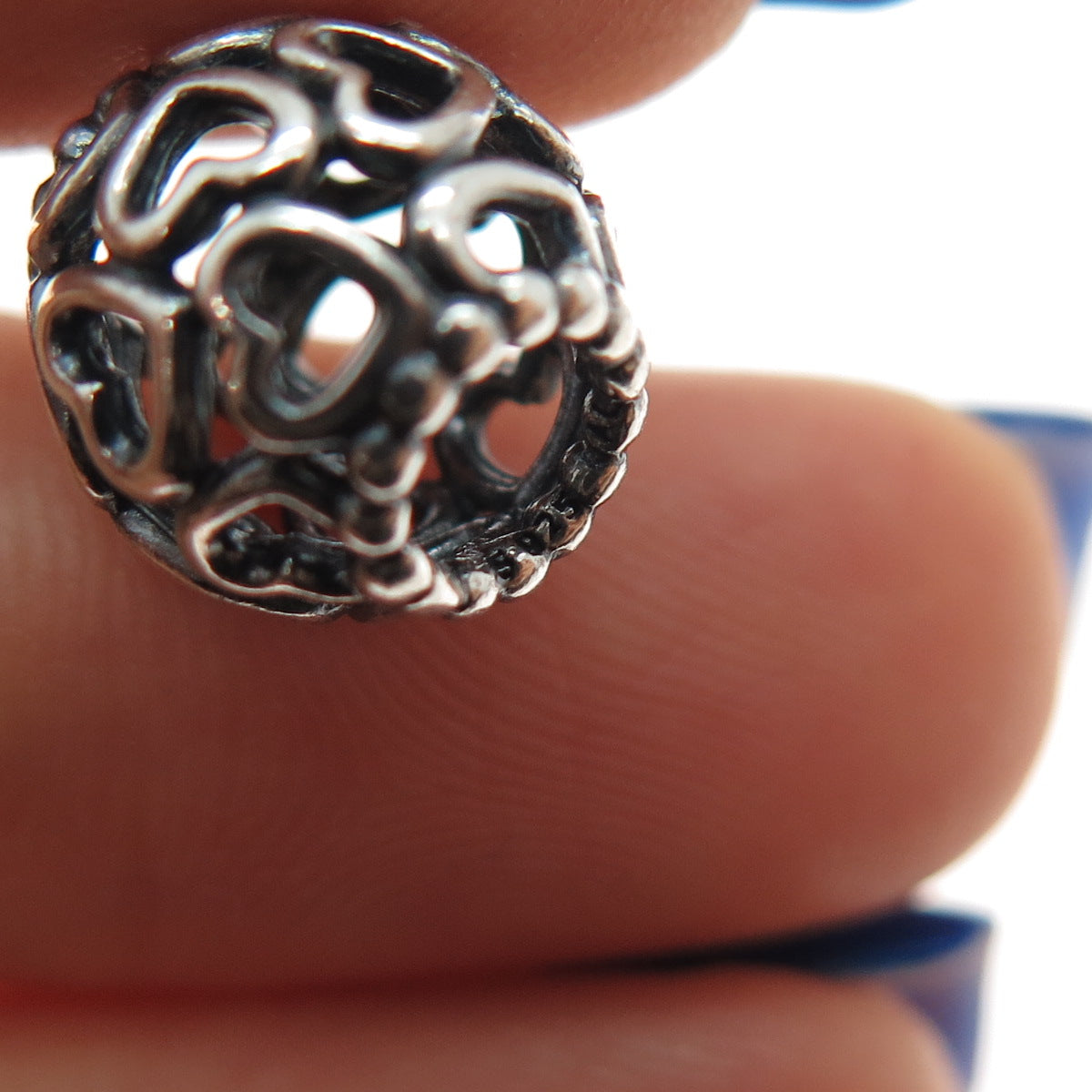 PANDORA 925 Sterling Silver Open Your Heart Slide Bead Charm
