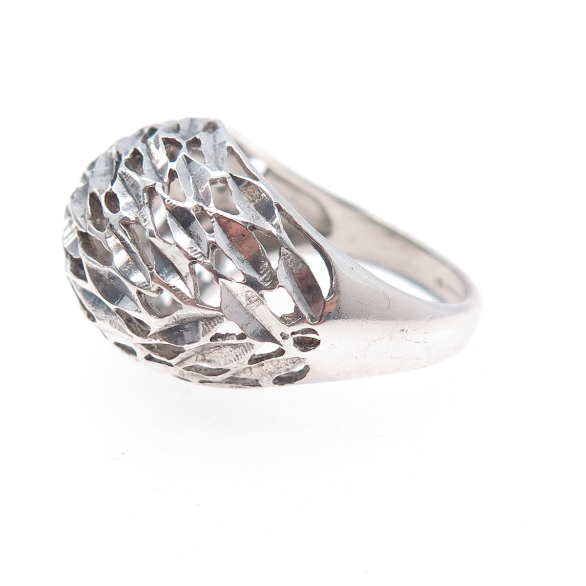 VARGAS 925 Sterling Silver Antique Art Deco Oxidized Dome Ring Size 7