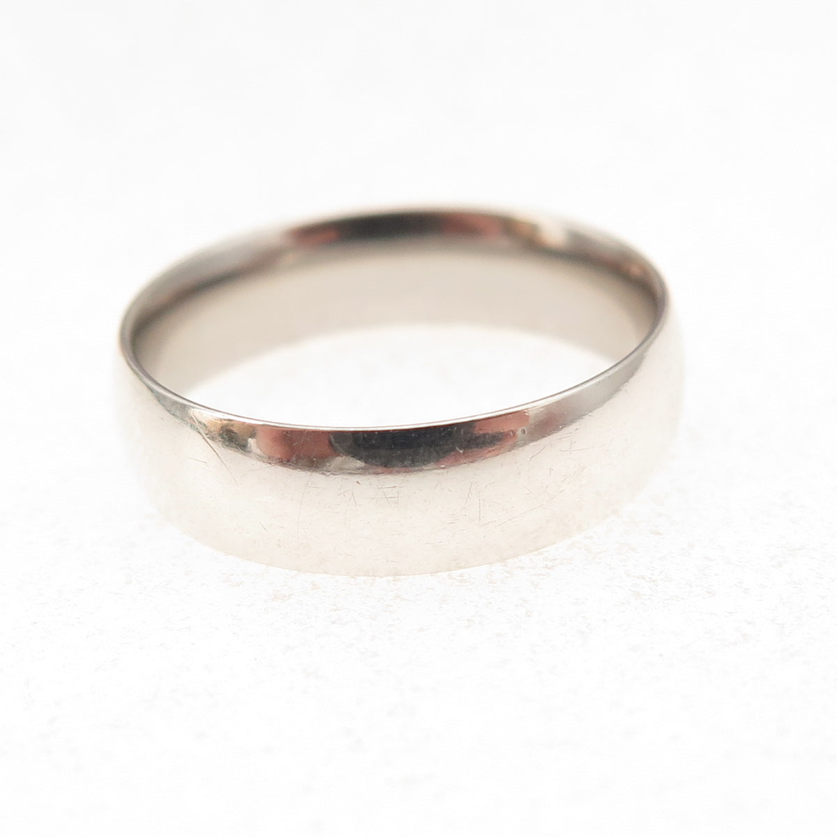 925 Sterling Silver Vintage Classic Wedding Band Ring Size 6.25