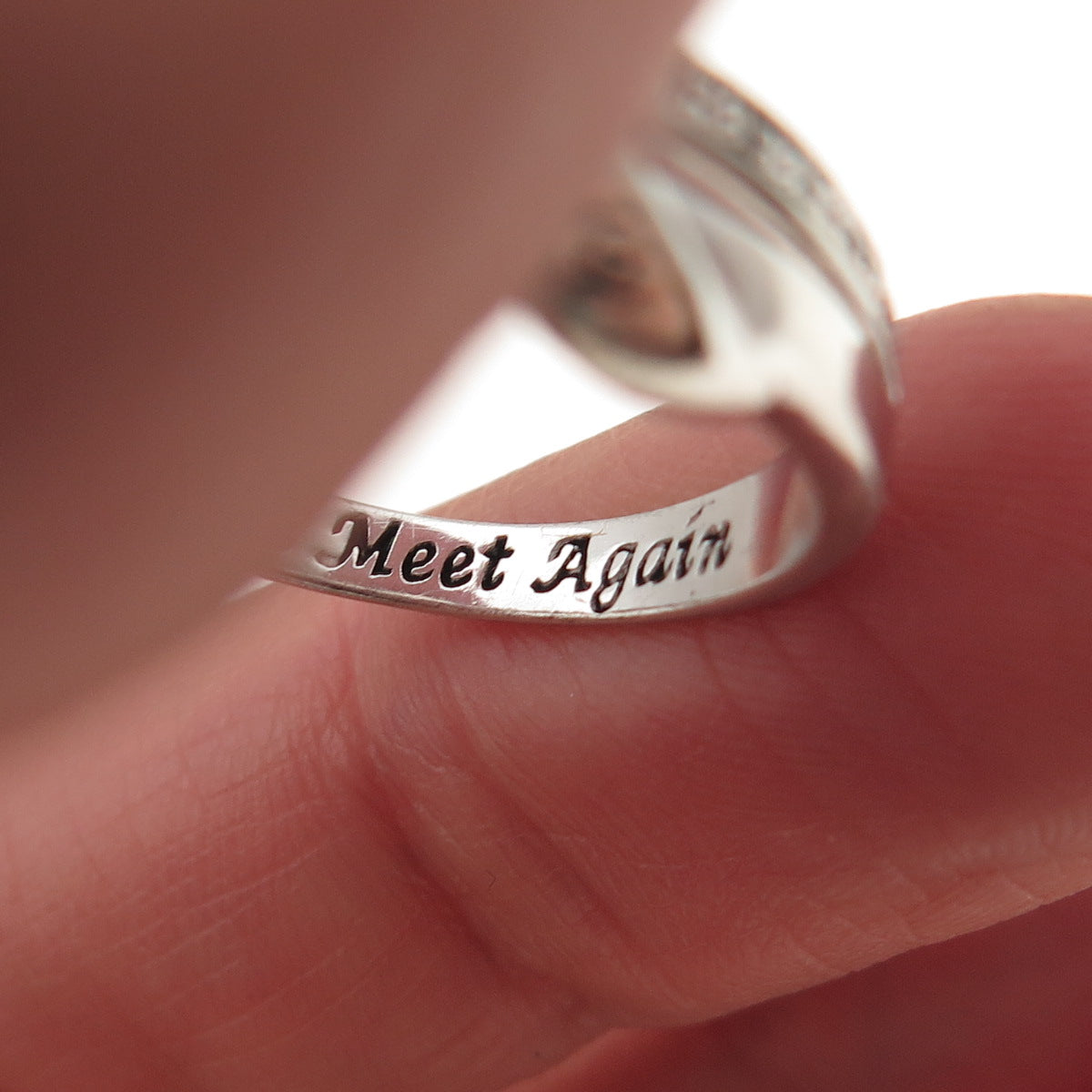 BGE Bradford 925 Sterling Silver Real Diamond Always Promise Ring Size 8.25