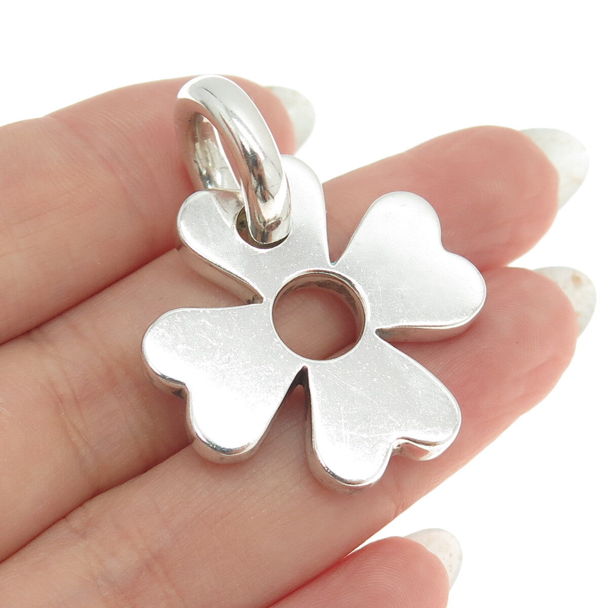 950 Silver Vintage Clover For Good Luck Pendant