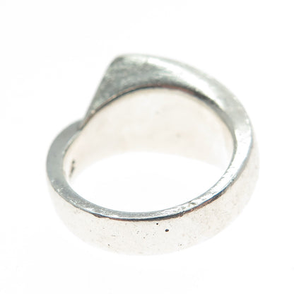 JENS TAGE HANSEN 925S Sterling Silver Vintage Denmark Modernist Ring Size 4.25