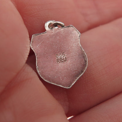 Fritz Reu & Co. 835 Silver Vintage Enamel Munsterlager Mini Charm Pendant