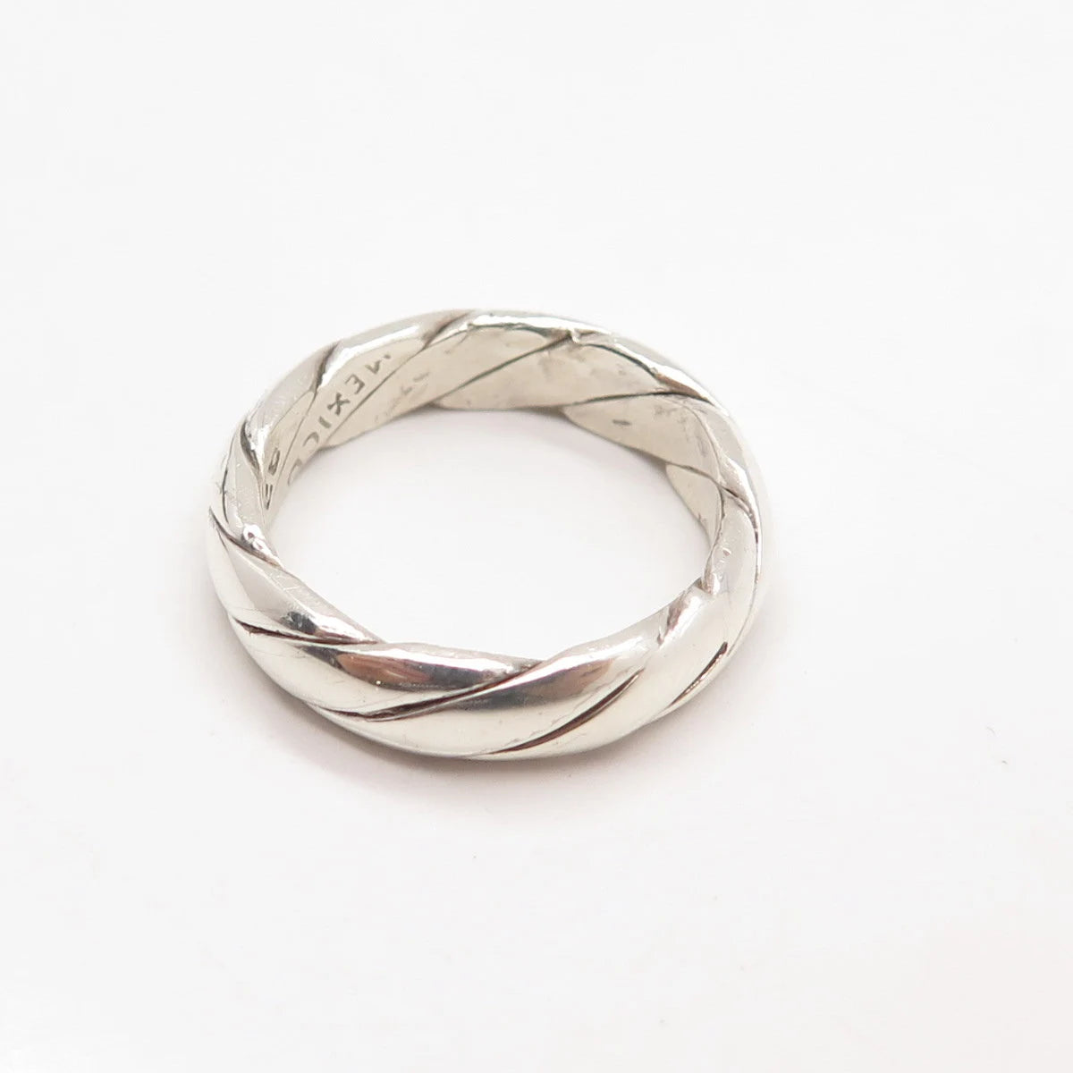 925 Sterling Silver Vintage Mexico Band Ring Size 7.25