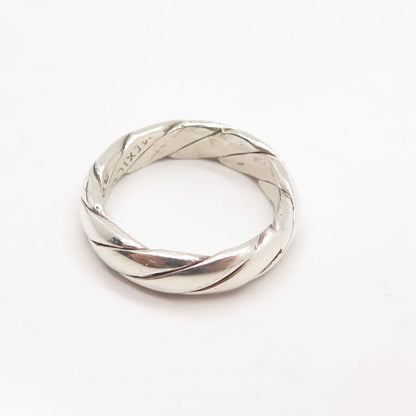 925 Sterling Silver Vintage Mexico Band Ring Size 7.25