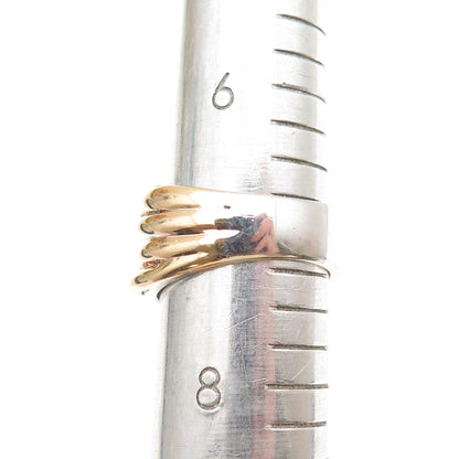 MICHAEL VALITUTTI Gems En Vogue Sterling 2-Tone C Z Crisscross Ring Size 7.25