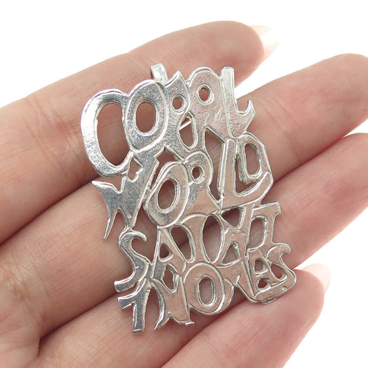 925 Sterling Silver Vintage Coral World St. Thomas US Virgin Islands Pendant