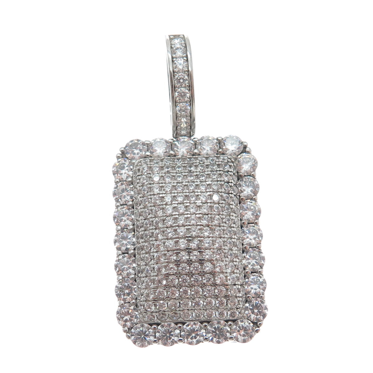 DESIGNS BY YAGI 925 Sterling Silver Round-Cut C Z Sparkle Pendant