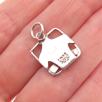 FAR FETCHED 925 Sterling Silver Vintage Prayer Hands Mini Charm Pendant