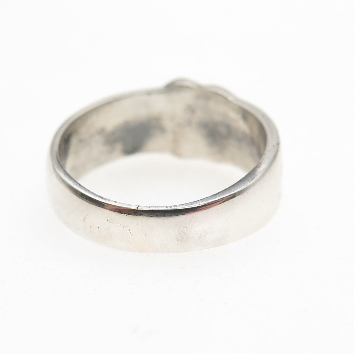 925 Sterling Silver Vintage Modernist Arrow Oxidized Ring Size 6