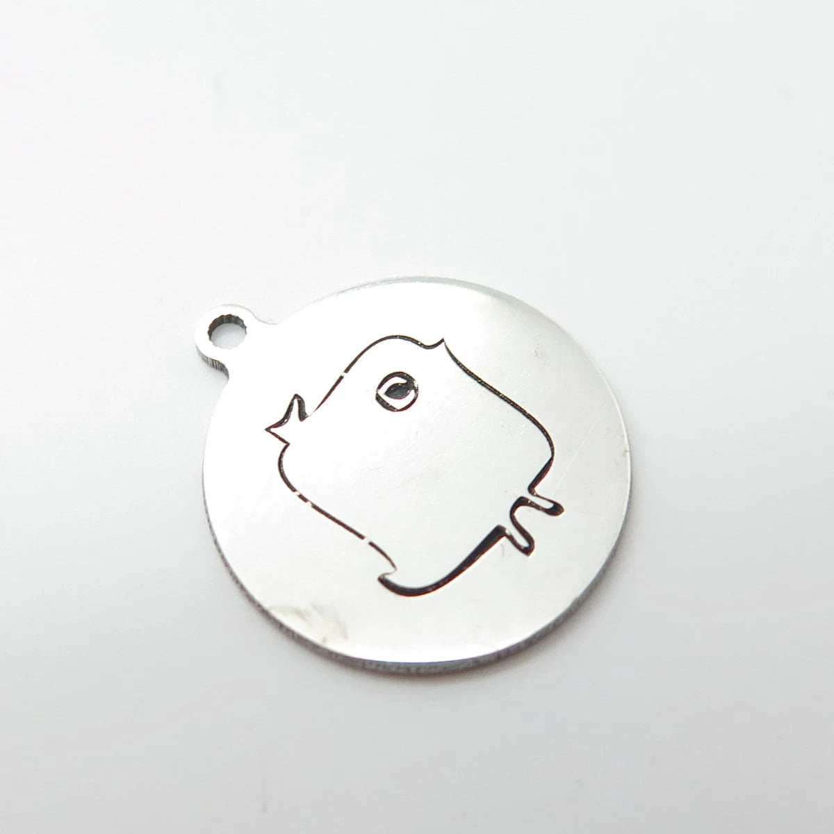 925 Sterling Silver USA Two In Town Chick Bird Charm Pendant