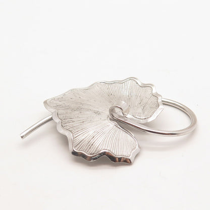 925 Sterling Silver Vintage Beau Leaf Pin Brooch