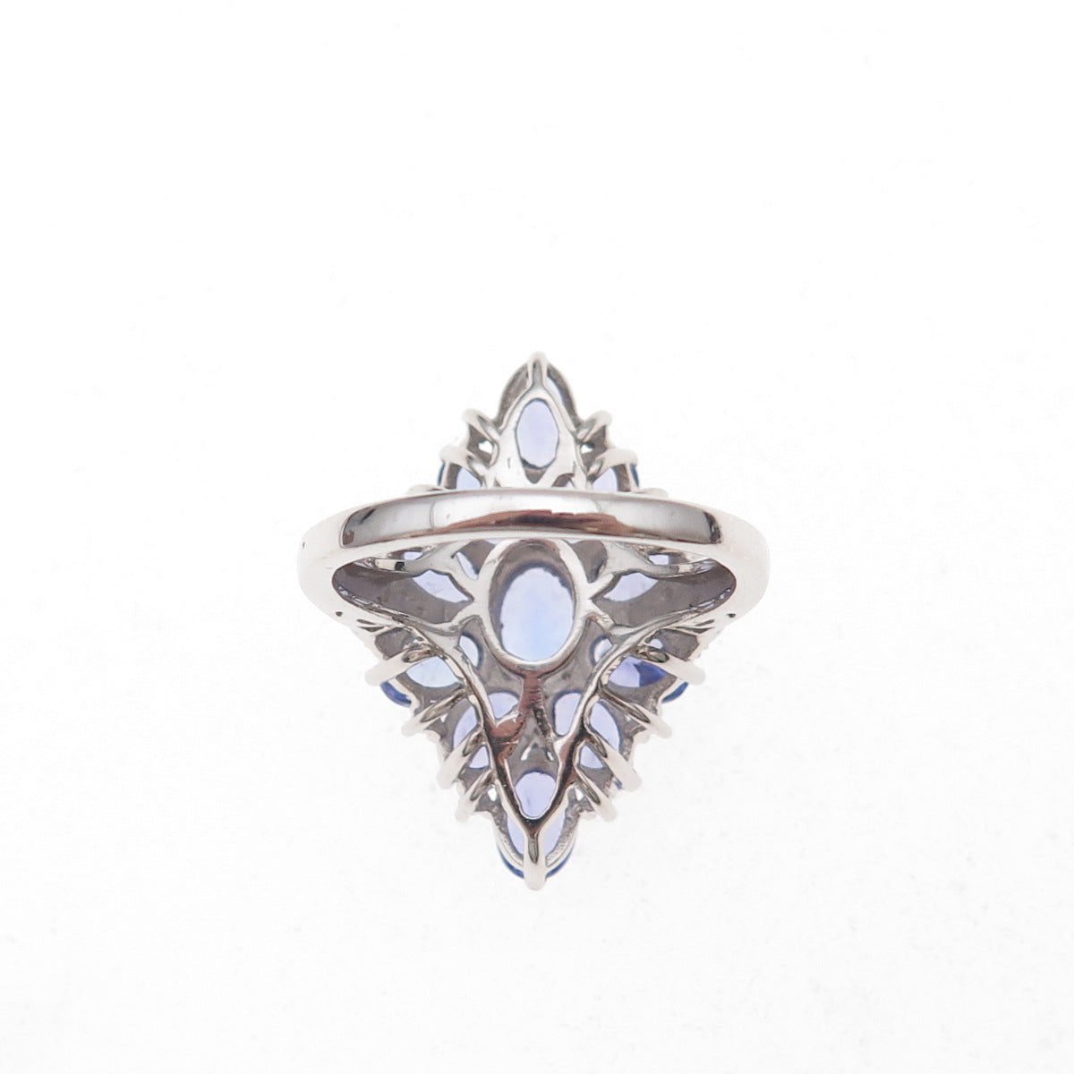 Chuck Clemency 925 Sterling Silver Real Diamond & Tanzanite Ring Size 8