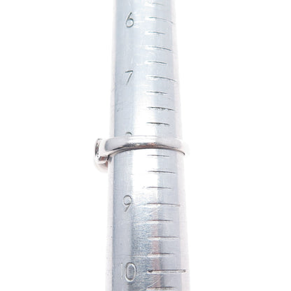 925 Sterling Silver Vintage Real Pearl Modernist Crisscross Ring Size 8