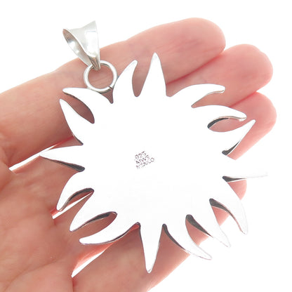 MWS Mark Wasserman Samara Sterling Silver Vintage Mexico Sodalite Sun Pendant