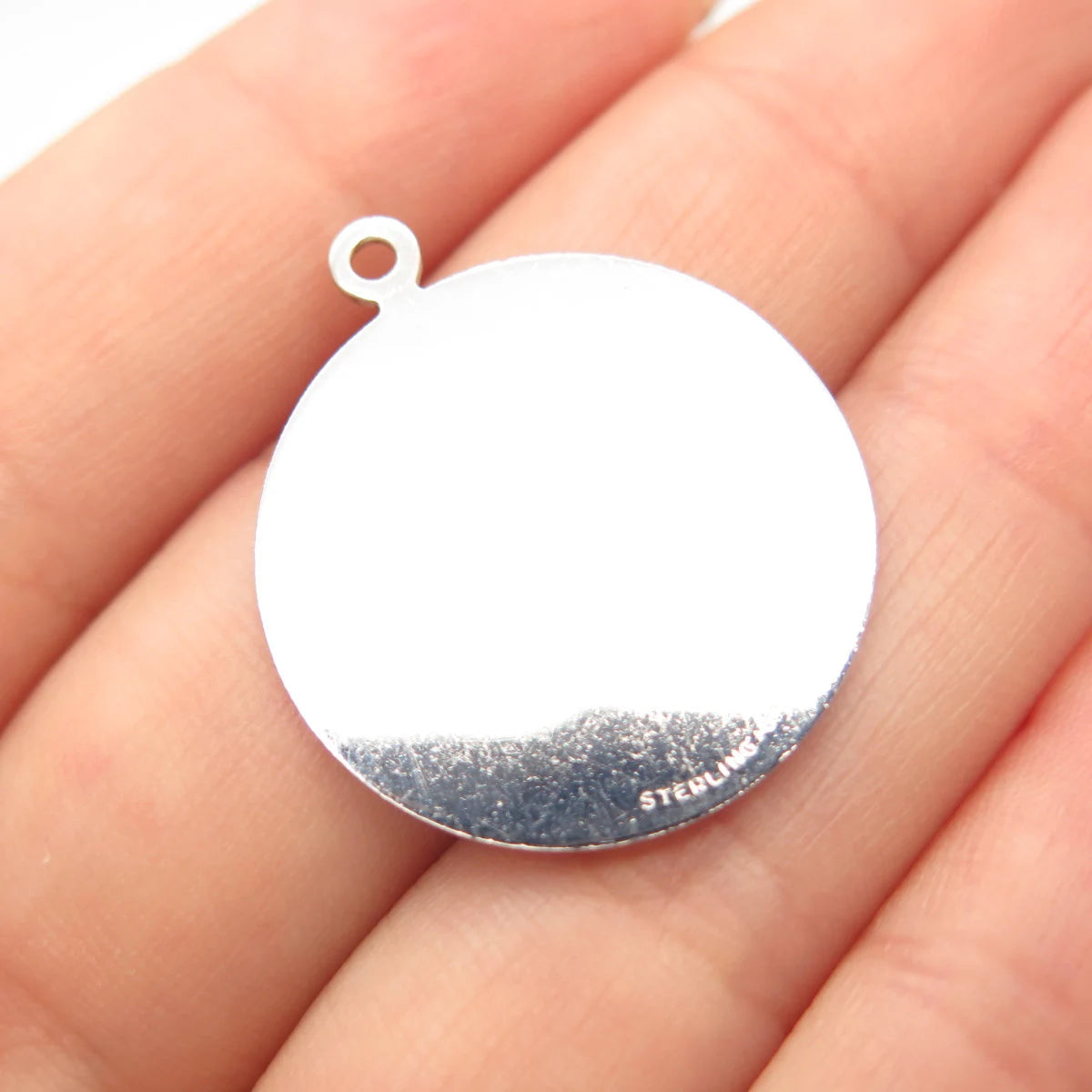 925 Sterling Silver Vintage "A Date To Remember" Etched Pendant