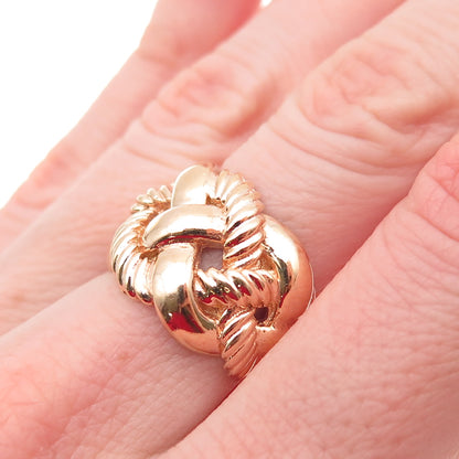 JCM Jacmel Mauritius 925 Sterling Silver Gold Plated Woven Ring Size 6.25