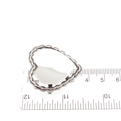 Beau 925 Sterling Silver Vintage Heart Oxidized Pin Brooch