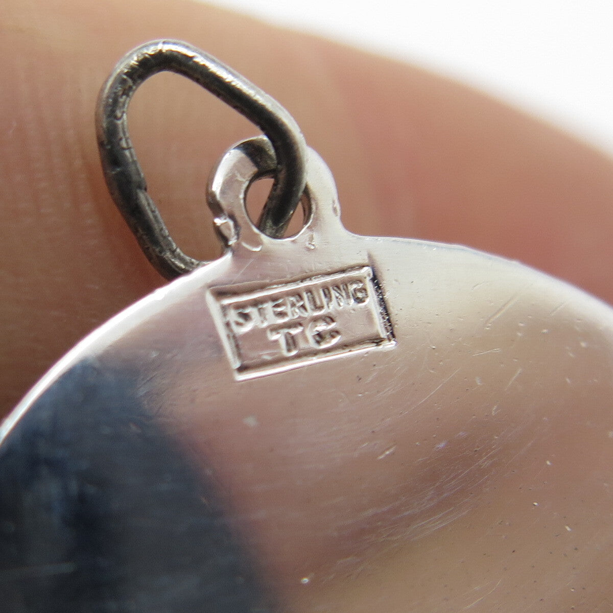 TOWN & COUNTRY Sterling Silver Vintage Rhinestone & Pearl Graduation Day Pendant