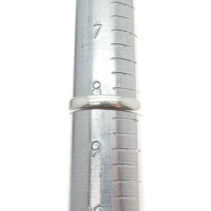 925 Sterling Silver Vintage Real Oval-Cut Mystic Quartz Modernist Ring Size 8.25