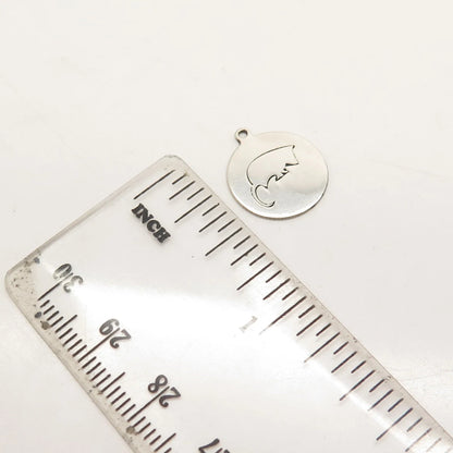 925 Sterling Silver USA Two In Town Mouse Charm Pendant