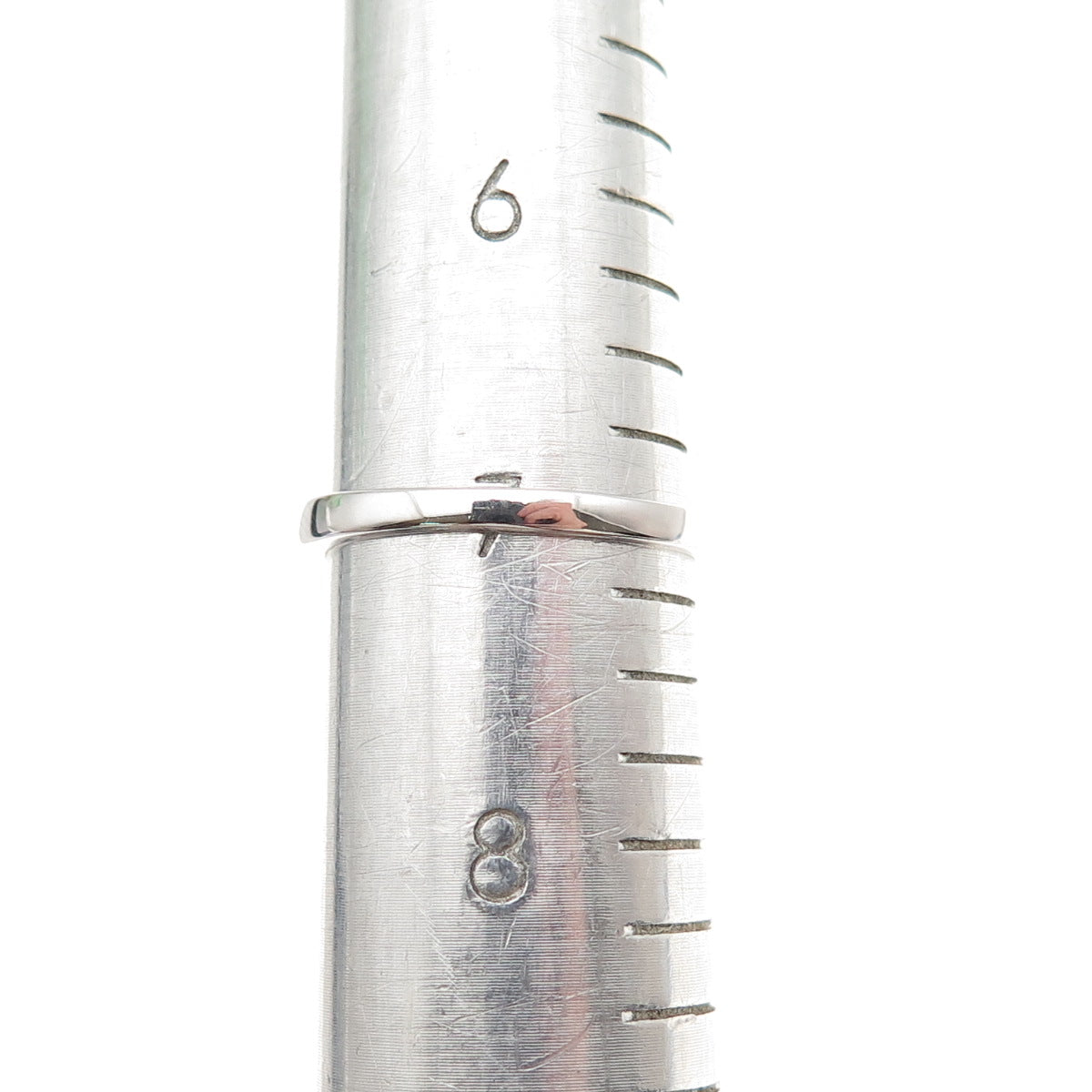 925 Sterling Silver Real Round-Cut Diamond Heart Ring Size 7