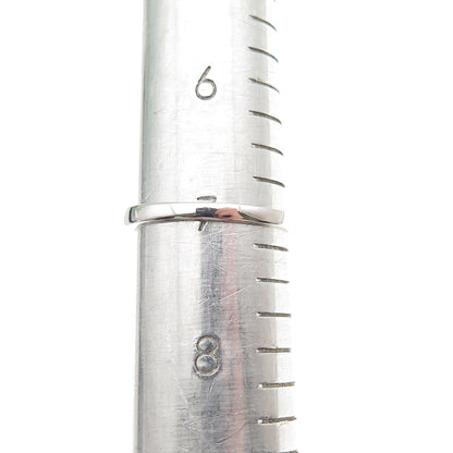 925 Sterling Silver Real Round-Cut Diamond Heart Ring Size 7