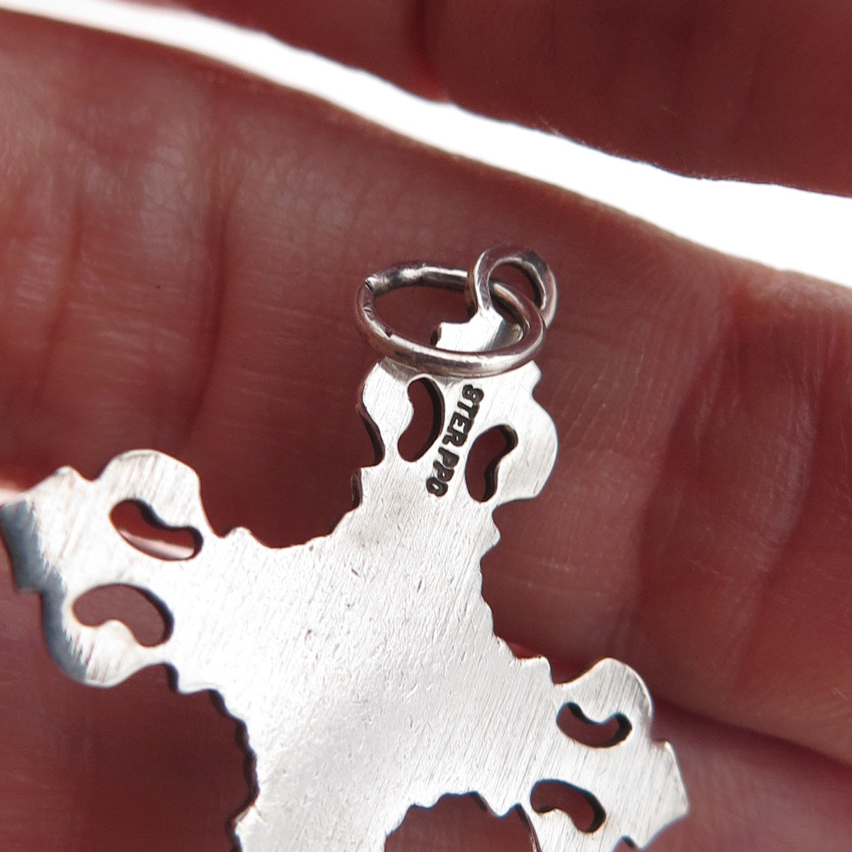 Princess Pride 925 Sterling Silver Vintage Crucifix Cross Oxidized Charm Pendant
