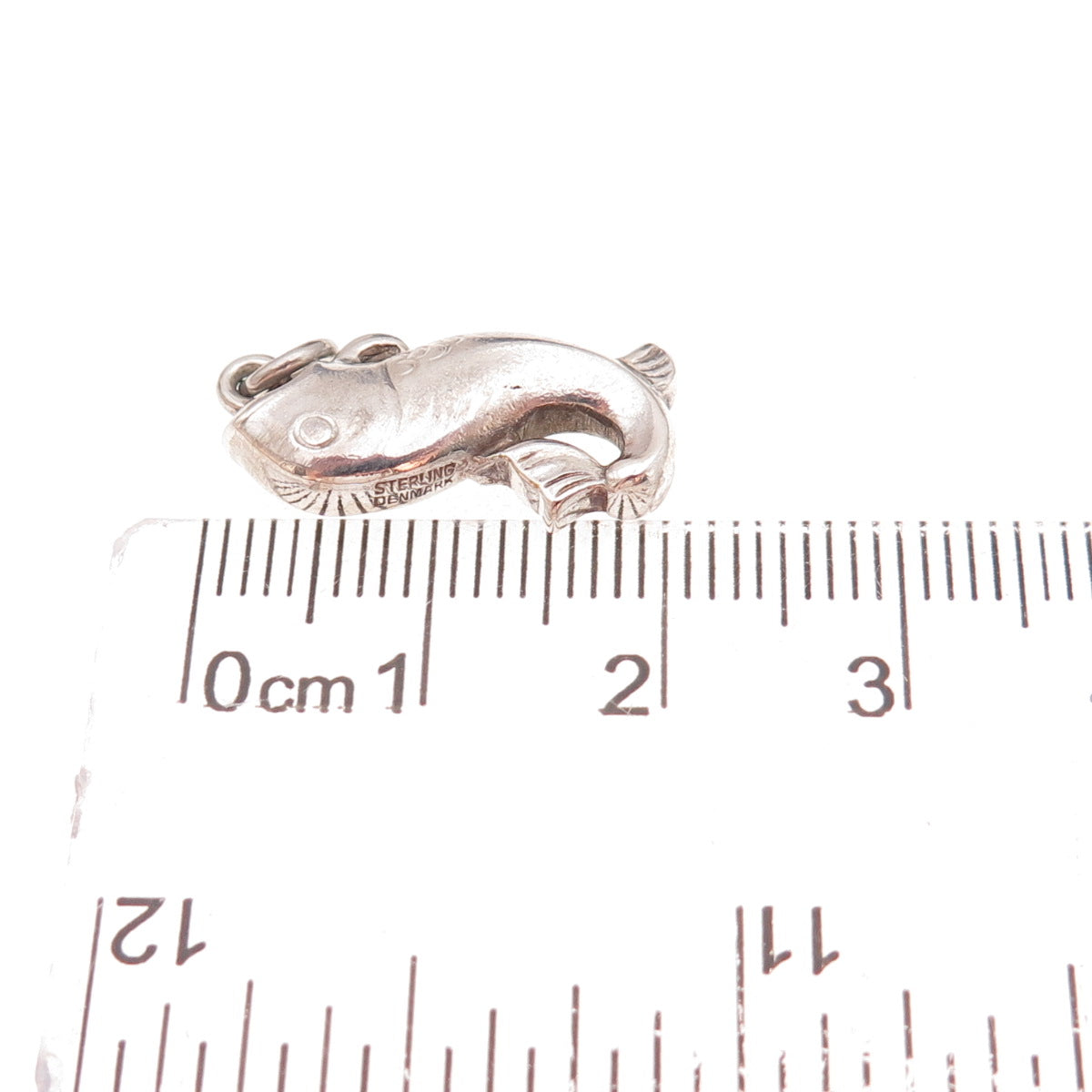 Georg Jensen 925 Sterling Silver Vintage Denmark Fish Charm Pendant