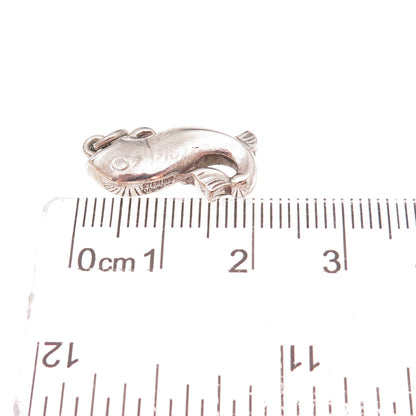 Georg Jensen 925 Sterling Silver Vintage Denmark Fish Charm Pendant