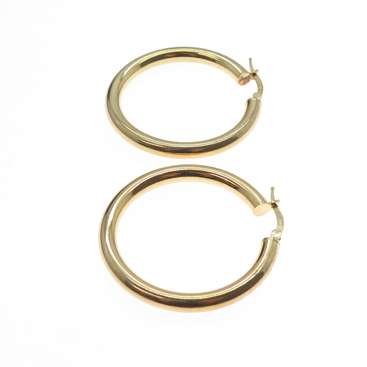 925 Sterling Silver Gold Plated Hoop Earrings