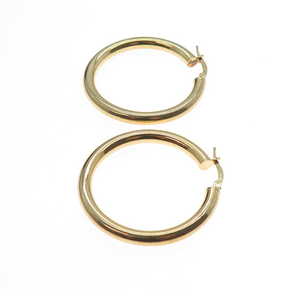 925 Sterling Silver Gold Plated Hoop Earrings