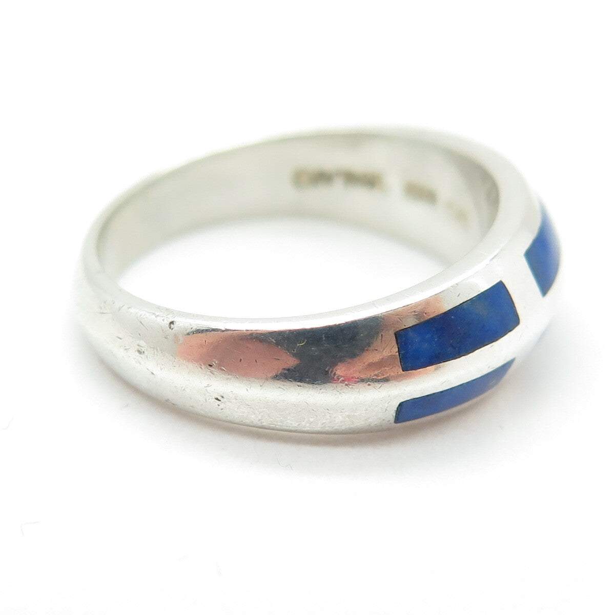 CLYDE DUNEIER CID 925 Sterling Silver Vintage Real Lapis Lazuli Ring Size 9