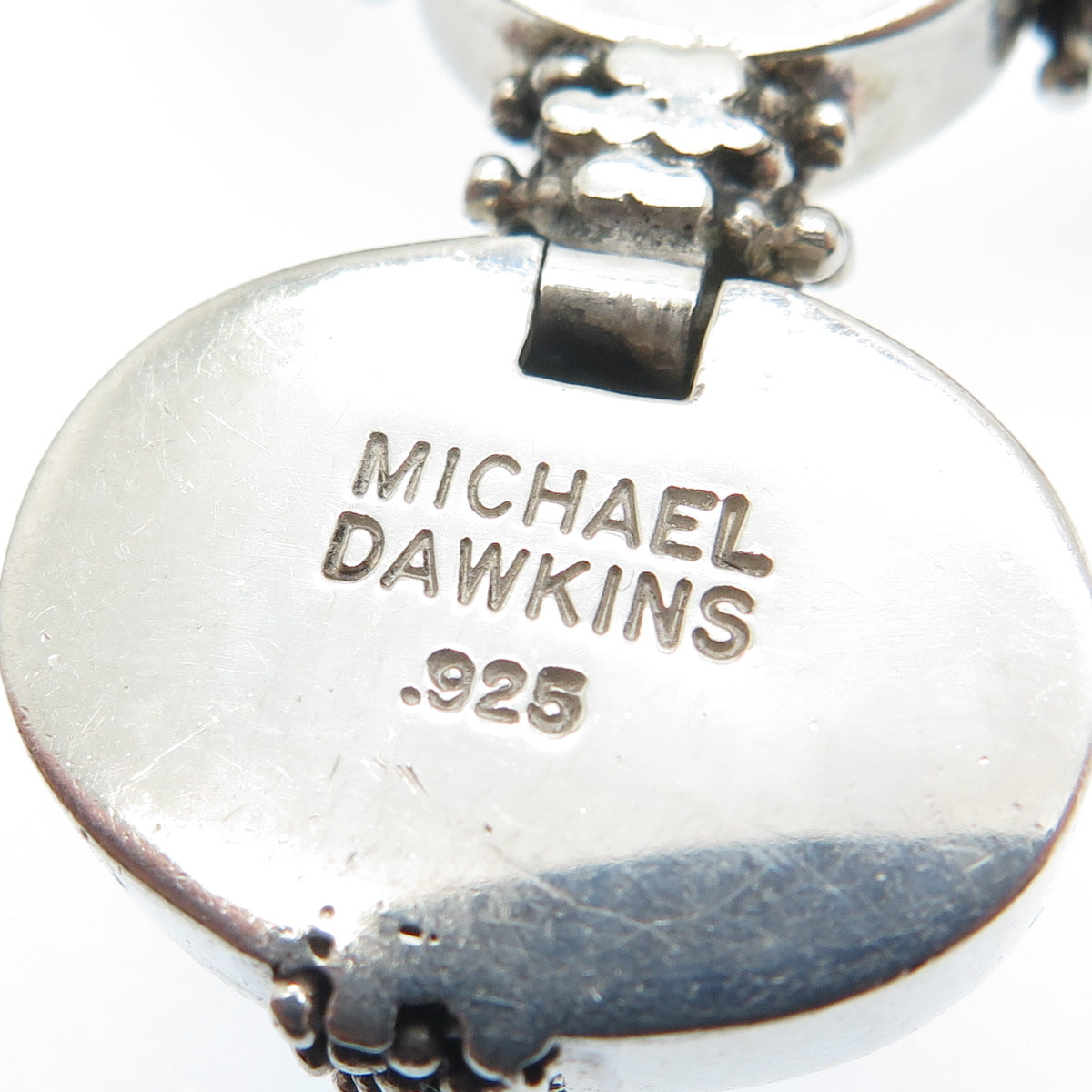 MICHAEL DAWKINS 925 Sterling Granulated Chain Necklace 16"