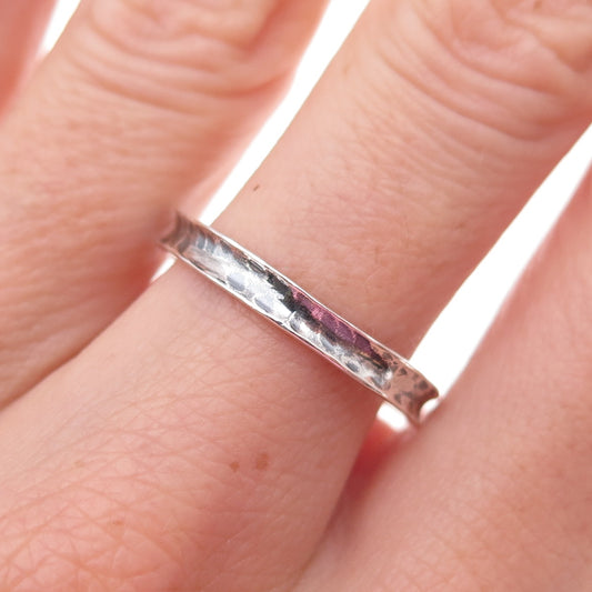 Silpada 925 Sterling Silver Vintage Hammered Stackable Band Ring Size 9