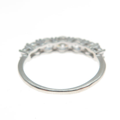 925 Sterling Silver IBB Round-Cut Shaped C Z Ring Size 7.25
