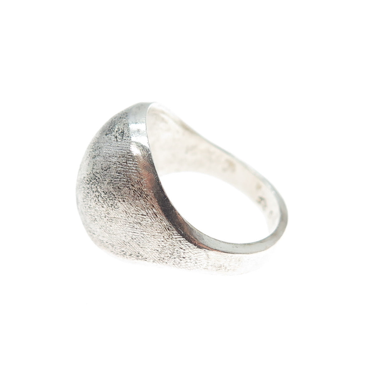 VARGAS 925 Sterling Silver Vintage Modernist Dome Oxidized Ring Size 6.75