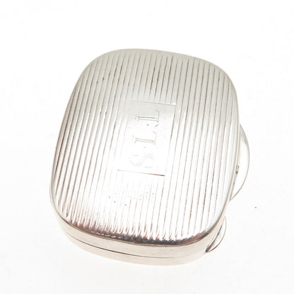 TIFFANY & CO. 925 Sterling Silver Vintage Italy SLL Monogram Pill / Snuff Box