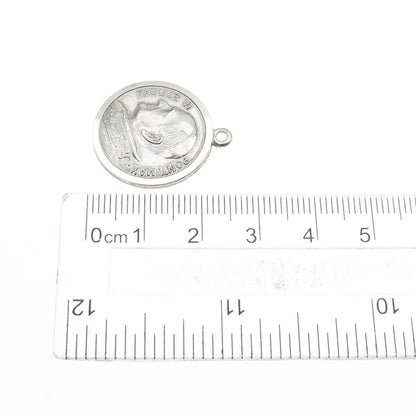 800 Silver Vintage Rome Italy Pope Paul VI St. Peter's Basilica Charm Pendant