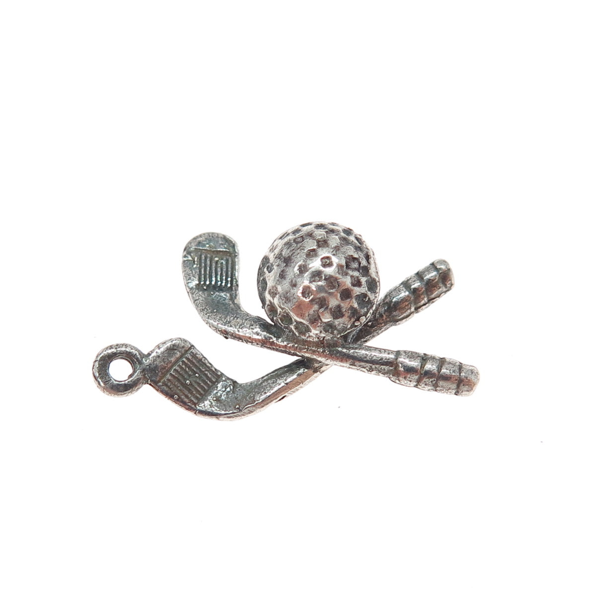 925 Sterling Silver Vintage Golf Club Oxidized Minimalist Charm Pendant