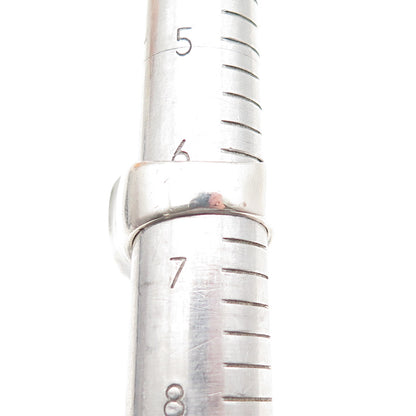 925 Sterling Silver Vintage AVM Mexico Modernist Oxidized Ring Size 6.5
